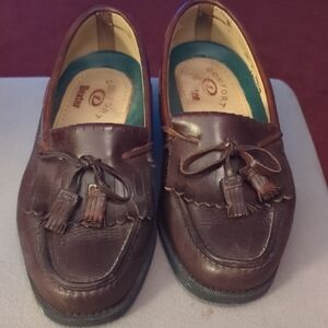 Dexter Dark Brown Leather Tassel Loafers